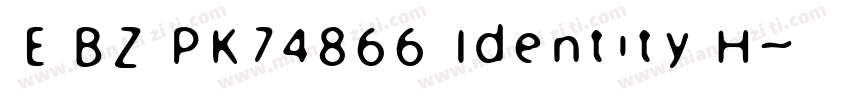 E BZ PK74866 Identity H字体转换
